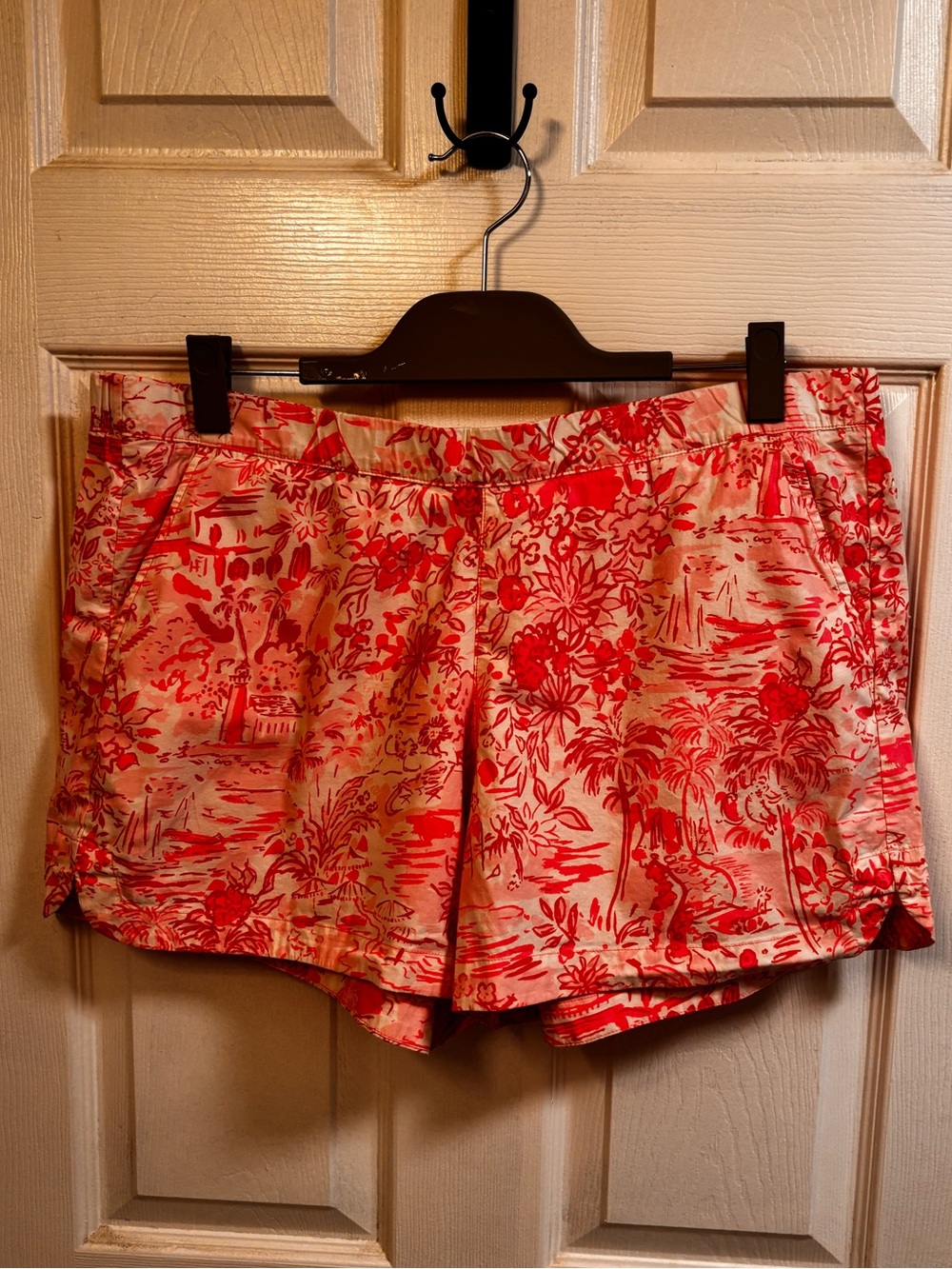 Lilly Pulitzer Ocean View Pull‑On Shorts 5” – Pink – Size XL